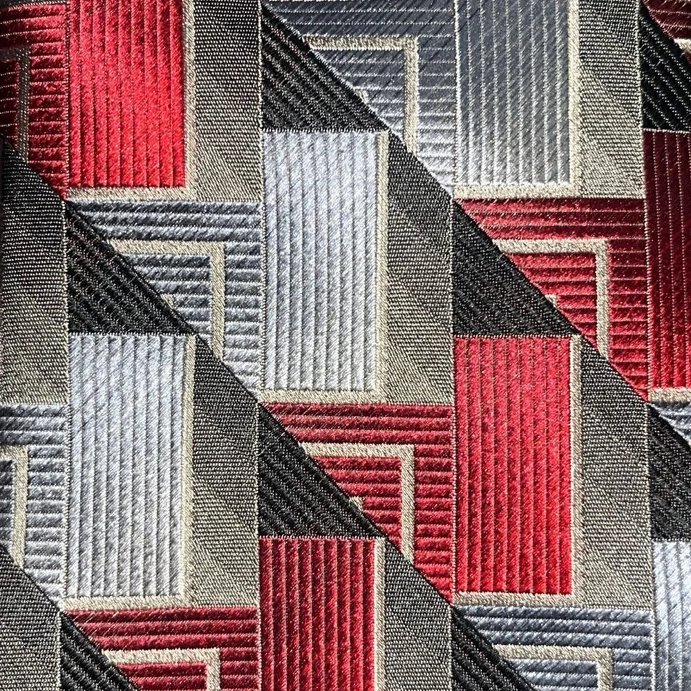 Men’s Concept by Claiborne Silk Tie - Red & Grays pattern